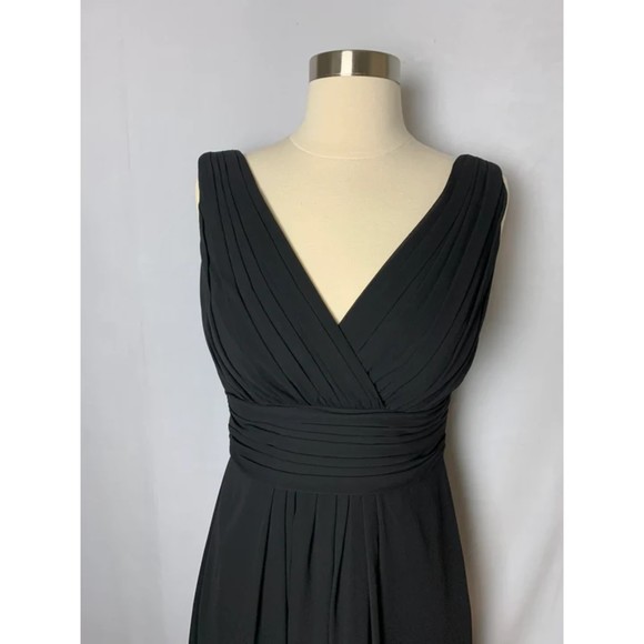 Bill Levkoff Size 6 Black Chiffon A-line Formal Gown - Picture 2 of 11